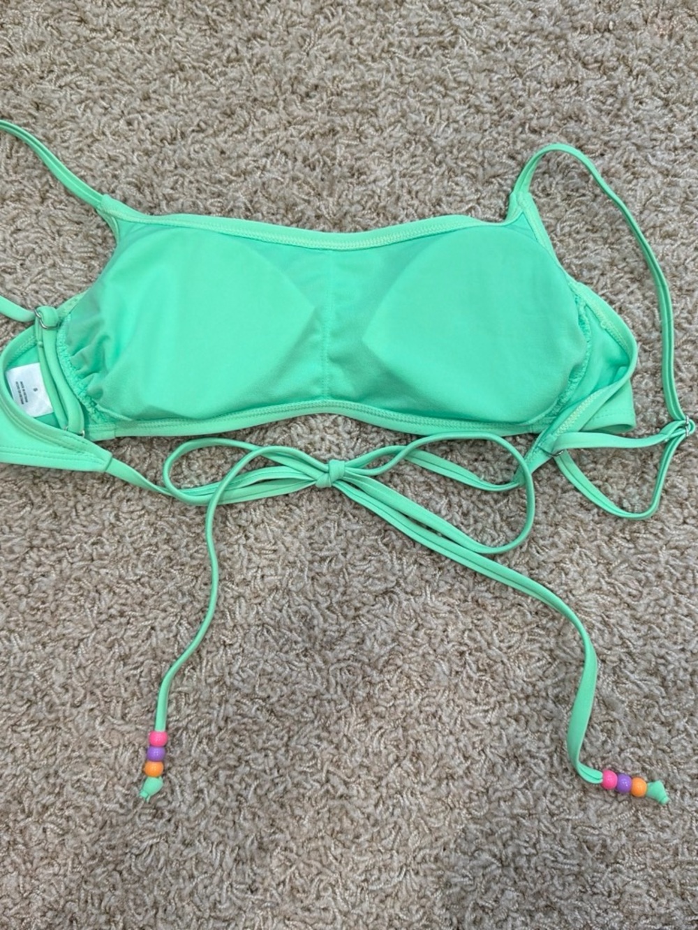 Green Xhiliaration Bikini top!! Size S!